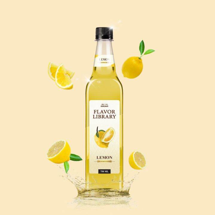 ไซรัป Flavor Library Lemon 750 Ml. Lazada.co.th