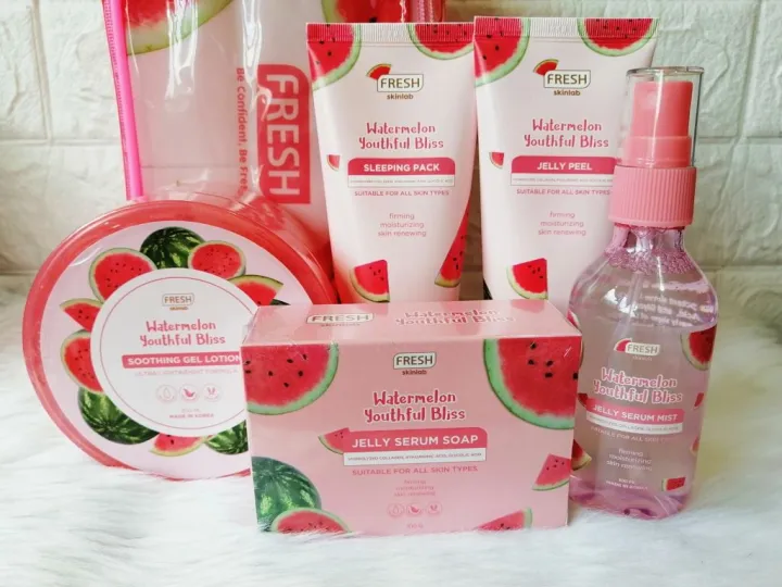 FRESH Water Melon Set ( Jelly Serum Soap+Jelly Serun Mist+Soothing Gel