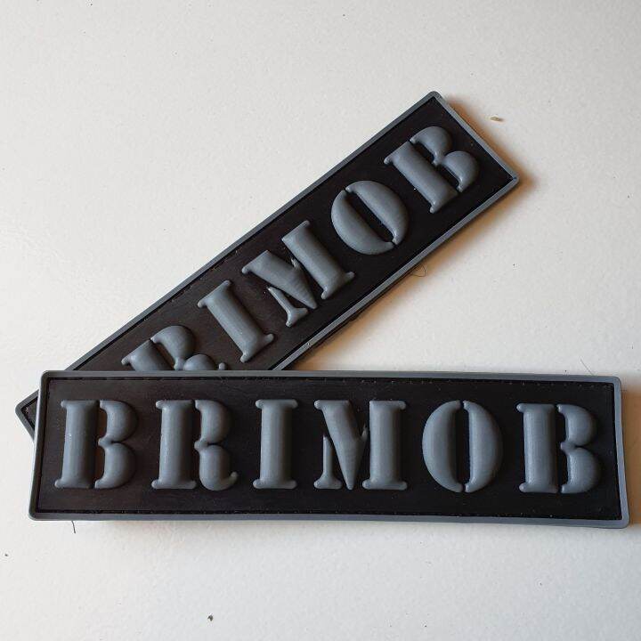 PATCH RUBBER TULISAN BRIMOB 3D (TIMBUL) 15x5/TEMPELAN EMBLEM LOGO KARET ...