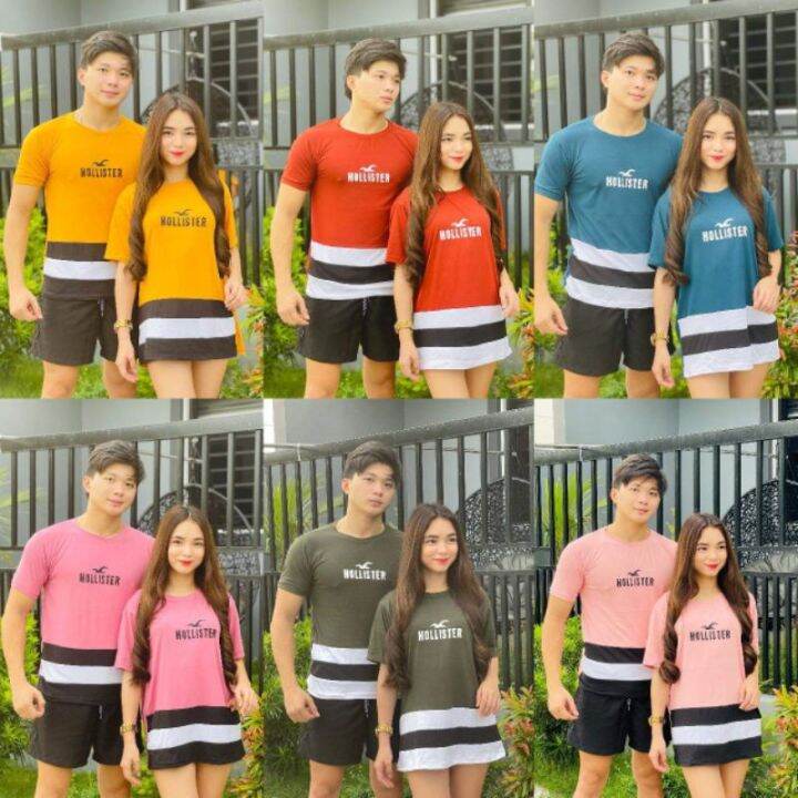 New Trendy Couple Oversize Tshirt Unisex HOLLISTER couple shirt