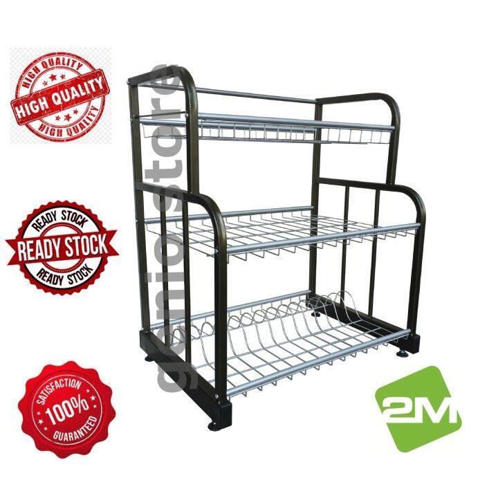 Heavy Duty Dish Rack Rak Pinggan Pelbagai Guna Lazada 7661