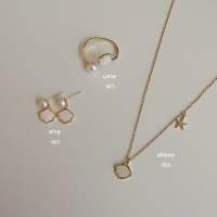 Pearl shell pendant necklace and diamond starfish pendant - สร้อยคอ จี้เปลือกหอยมุก และ จี้ปลาดาวเพชร