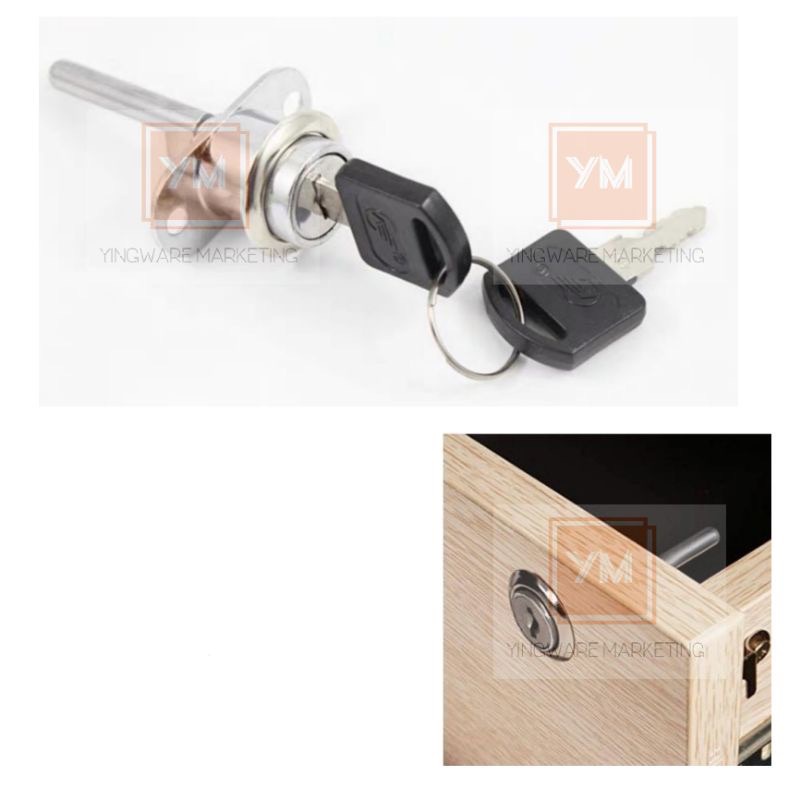 Drawer lock cam lock front central for locker desk furniture cupboard cabinet kunci laci 16mm 19mm