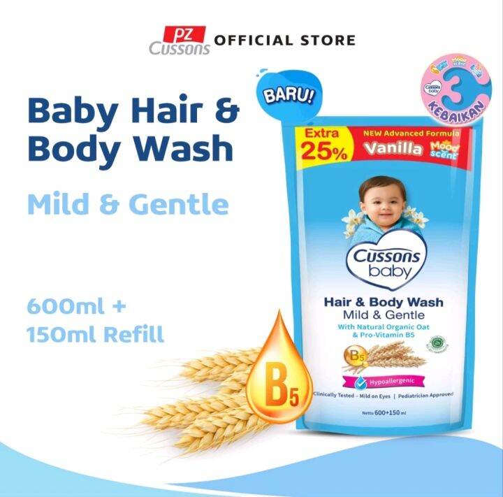 Cussons Baby Hair & Body Mild & Gentle Refill 600 Ml | Lazada Indonesia