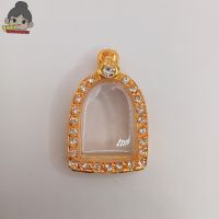 กรอบพระชุบทองล้อมเพชร ใส่ซุ้มกอ [ กว้าง2.2*สูง2.9cm(ขนาดจอกระจก) ]