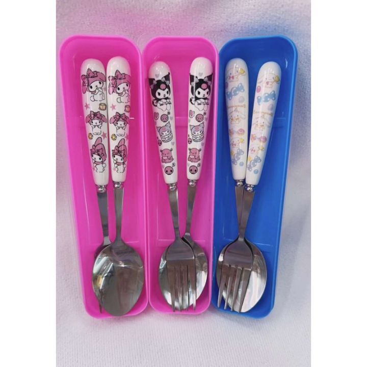 Kuromi Kids Spoon & Fork Set