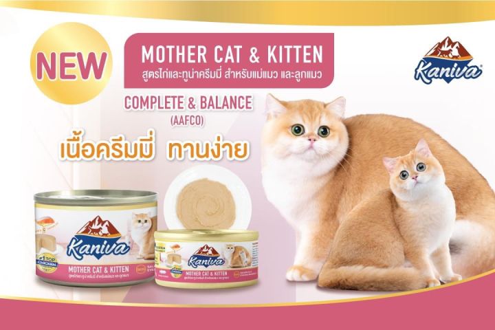 kaniva-คานิว่า-อาหารแมวแบบเปียก-สูตรไก่และทูน่าครีมมี่-สำหรับลูกแมวและแม่แมว-ขนาด-170-g-exp-3-12-2025