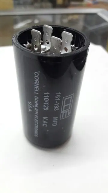 Condensateur De Démarrage Moteur 161-193 µF – 110/125VAC – Pour CVC, Clim, Pompes