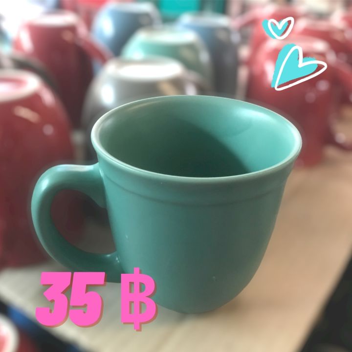 แก้ว-cup-เซรามิค-แก้วมัค-mug-แก้วกาแฟ-สีพาสเทล-แก้วมีหู-สูง-4-นิ้ว