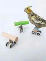 ?? สเกตบอร์ดนก มาใหม่‼️ (พร้อมส่ง) ของเล่นนก ทำจากไม้ Wooden Parrot skate shoes for bird play