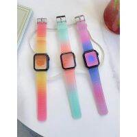 พร้อมส่ง สายยางสีใส สไตล์ Jelly สีรุ้งสดใสน่ารัก ใช้ได้กับ Watch 7 6 5 4 3 2 1 X8Max HW22PLUS W56 X7