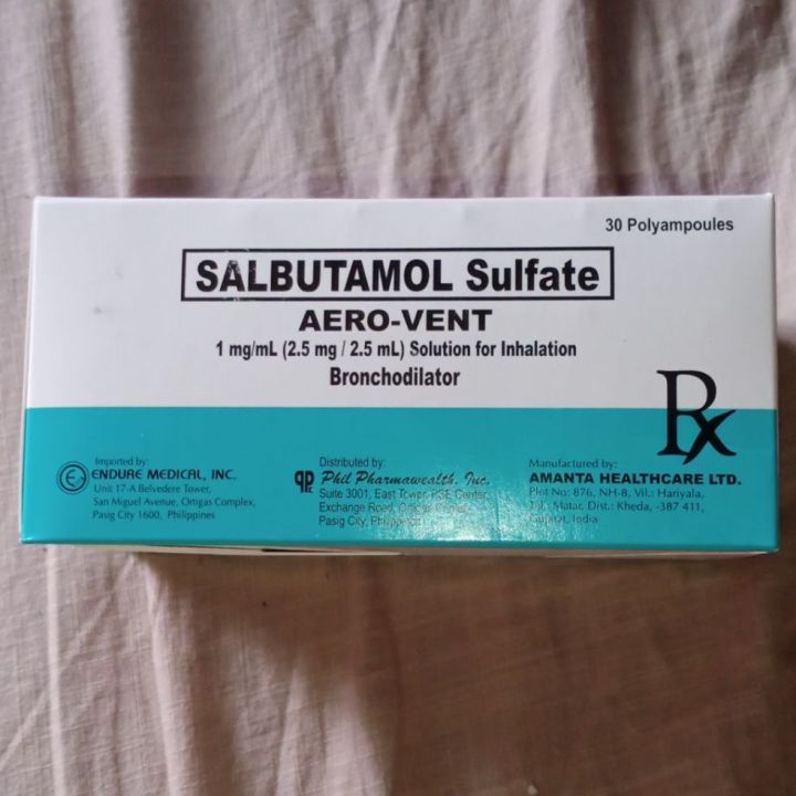 Salbutamol nebule 30 pieces Aerovent | Lazada PH