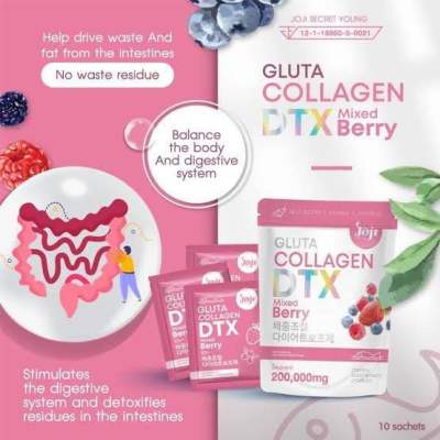 Joji Gluta Collagen DTX Mixed Berry 200,000 mg กลูต้า คอลลาเจน ดีทีเอ็กซ์ มิกซ์เบอร์รี่