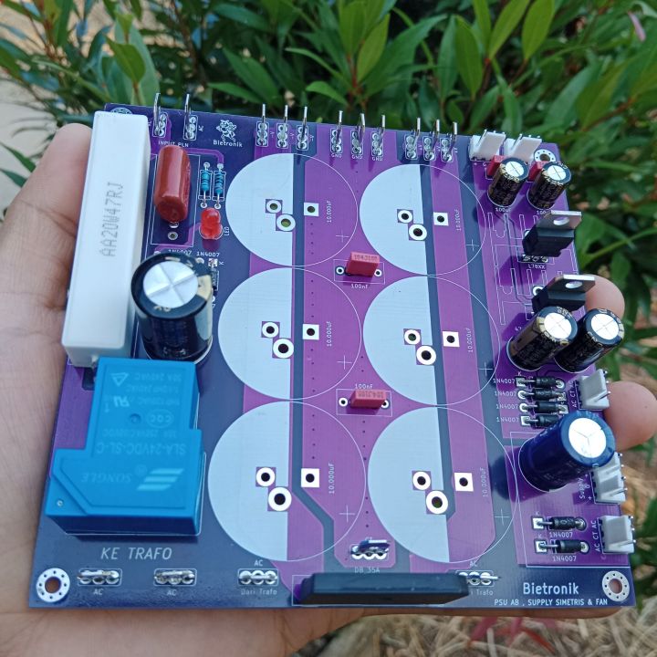 Pcb Psu Isi Elko Class Ab Lengkap Softstart Tegangan Simetris Fan Double Layer Lengkap