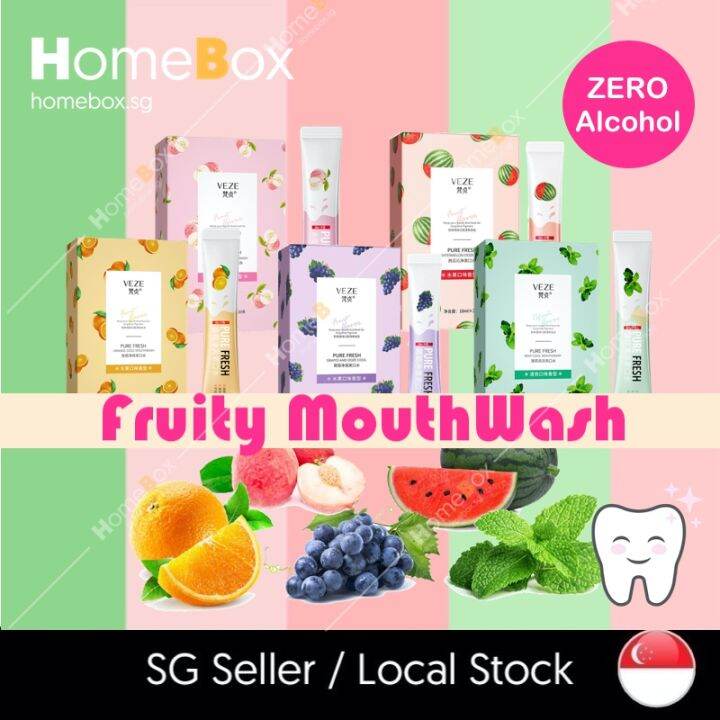 HomeBox 🇸🇬 2 BOX Portable Mouthwash Stick Disposable Travel Sachet