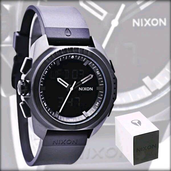 NIXON Original Jam Tangan Analog Digital Pria A1267000 Rubber Hitam