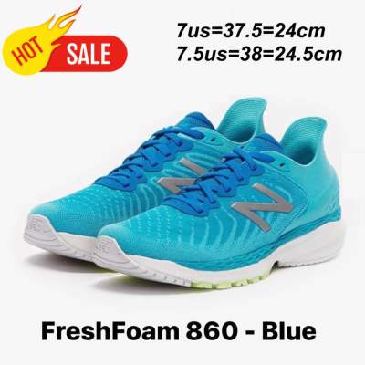 รองเท้าวิ่งหญิง New Balance รุ่น Fresh Foam 860v11 สีฟ้า หน้า Wide (W860L11) ของแท้💯% จาก Shop