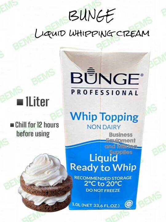 BUNGE whip cream topping liquid whipping cream frosting Lazada PH