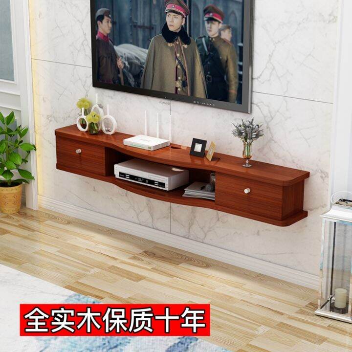 Set-Top Box Background Wall Shelf Modern Minimalist European Style  Wall-Mounted TV Cabinet Living Room Bedroom Wall Shelf Storage | Lazada