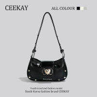 Ceekay ของแท้ดีไซน์สำหรับคนกระเป๋าใต้วงแขนสุดเท่หวานกระเป๋าสาวแซ่บเนื้อสัมผัสดีไฮโซกระเป๋าสะพายข้างผู้หญิงแบบใหม่ปี2023