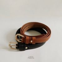 LattePalette | Daily belt (waist 27-38") : เข็มขัดหนัง pu อะไหล่สีทอง