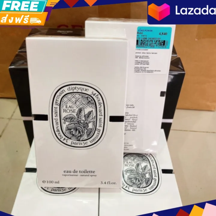 รับประกันของแท้ 💯% น้ำหอม DIPTYQUE Eau Rose EDT 100 ml. กล่องซีล ป้าย ...