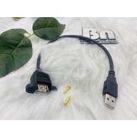 สาย usb 2.0ยาว10นิ้ว2หัวพร้อมน๊อต1คู่