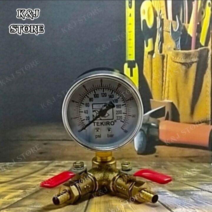 Amper Meter Kompresor, Manometer Kompresor Full Set, Pressure Gauge