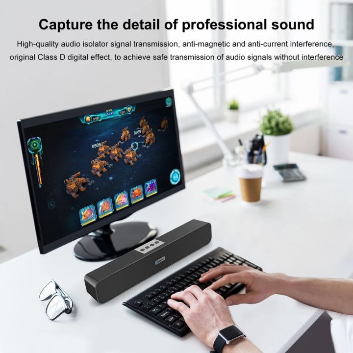 puluz-soundbar-wired-and-wireless-bluetooth-home-surround-speaker-for-pc-theater-tv-speaker-ลำโพงบลูทูธ-เสียงดีมาก