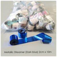 กระดาษสายรุ้ง แบบเงา สีน้ำเงิน ขนาด 2 เซนติเมตร × 10 เมตร น้ำหนัก 1 กิโลกรัม / Confetti Metallic Streamer  (Blue Color) size 2 cm x 10m. Weight 1kg/bag