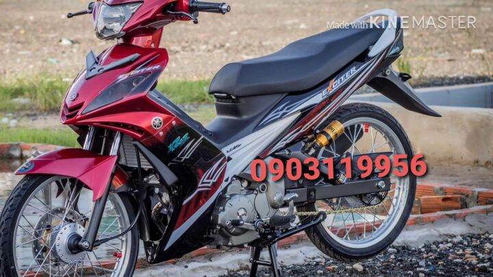 Sơn xe Exciter RC 2010 màu vàng đen nhám zin cực đẹp