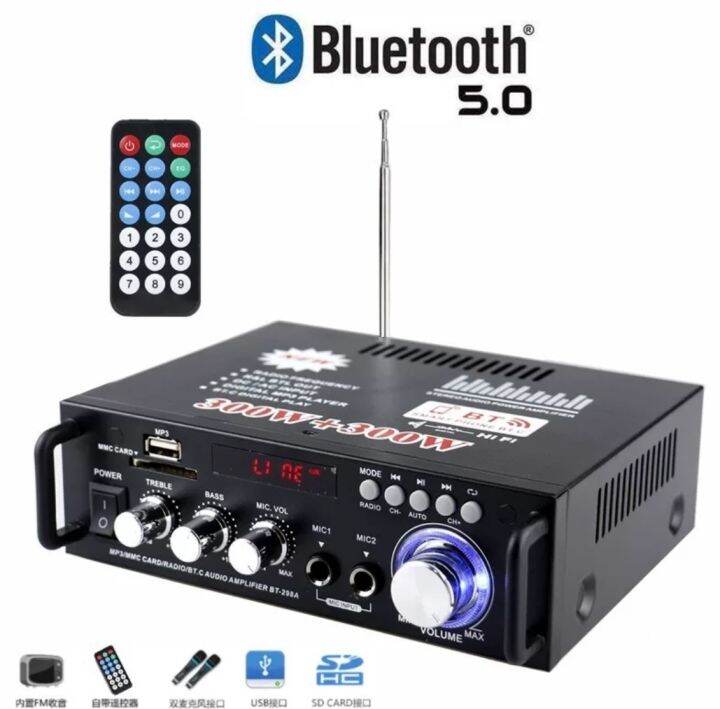 Kerndy BT298A Bluetooth EQ Audio Amplifier Karaoke Home Theater FM