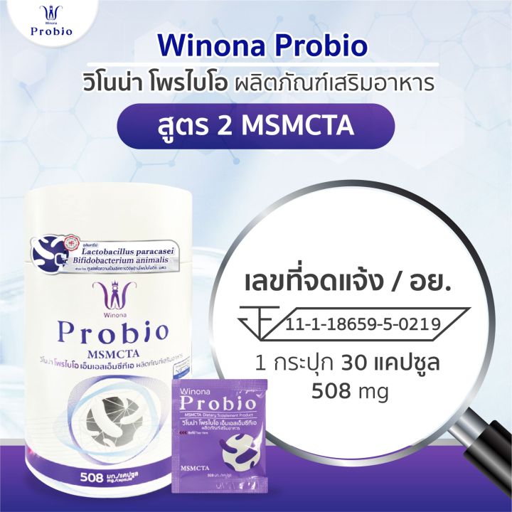 winona-probio-msmcta-วิโนน่าโพรไบโอ-สูตร-2-โพรไบโอติกส์-จุลินทรีย์มีชีวิต2สายพันธุ์ไทย
