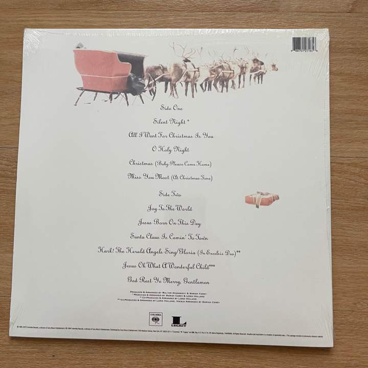 แผ่นเสียง-mariah-carey-merry-christmas-limited-edition-red-vinyl-usa-แผ่นเสียงมือหนึ่ง-ซีล