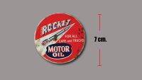 sticker pvc rocket motor oil สติกเกอร์ วินเทจ ร็อคเก็ต มอเตอร์ออย งานออฟเซ็ทแท้ pvc กันน้ำ กันแดด