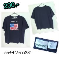 เสื้อยืด มือ2 นำเข้าจาก USA. (รอบอก44”/ยาว28”)(รหัสD65) เนื้อผ้านิ่ม ใส่สบาย ลายสกินสวย ***สนใจสอบถามเพิ่มเติมได้ค่ะ***