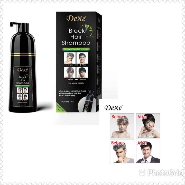 DEXE BLACK HAIR COLOUR SHAMPOO 400ML | Lazada