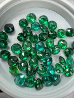 พลอย columbia โคลัมเบีย  EMERALD DIAMOND เพชรรัสเซีย เพชร CZ กะรัต(CARATS) พลอย ขนาด 6X6 มิล ( MM)2 Pcs( 2 เม็ด)  (พลอยสั่งเคราะเนื้อแข็ง)