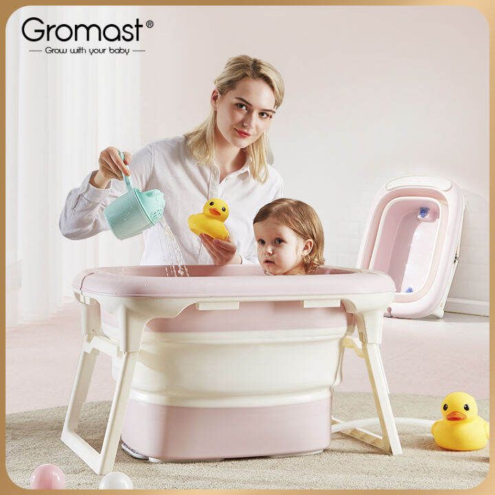 Gromast Baby Bath Tub Baby Folding Bath Tub Newborn Reclining Children