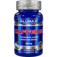 ALLMAX CAFFEINE - 100 Tablets - Increases Mental Alertness, Focus &amp; Energy - Vegan - 100 Servings