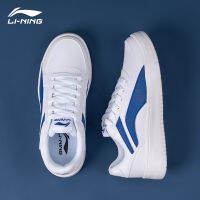 LI-NING รองเท้าสนีกเกอร์ผู้ชายรองเท้าสีขาวระบายอากาศได้ดีแบบใหม่ฤดูหนาวสำหรับผู้ชายรองเท้าลำลองแบบคลาสสิกเบาพกสะดวกสำหรับผู้ชายรองเท้ากีฬา