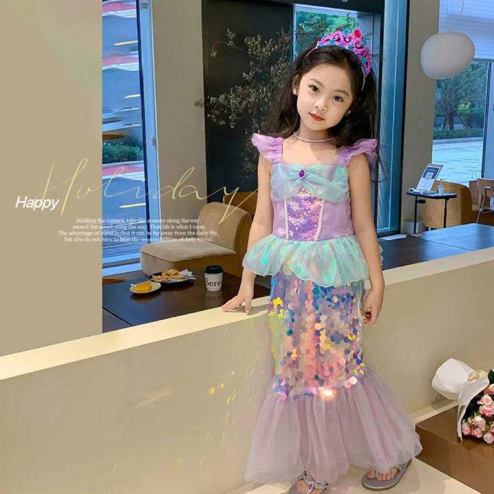 Girls' Mermaid Dress 2023 Latest Mermaid Fishtail Dress Stylish Dress ...