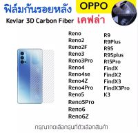 ฟิล์มหลัง เคฟล่า Kevlar For OPPO Reno Reno2 Reno2F Reno3 Reno3Pro Reno4 Reno4se Reno4Z Reno4Pro Reno5 Reno5Pro Reno6 Reno6Z R9 R9Plus R9S R9Splus R15Pro FindX FindX2 FindX3 FindX3Pro K3 Carbon fiber