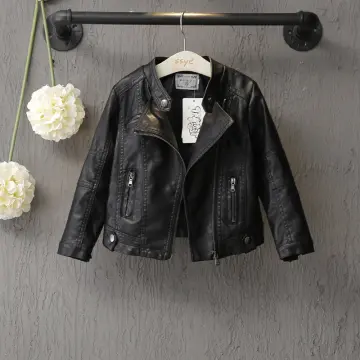 Fashion Boys Lapel Zipper Black PU Jacket in Black | Childrens jacket, Boys leather  jacket, Baby outerwear