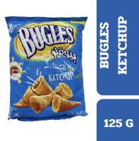 Bugles Ketchup flavour corn Snack 125g++ บลูเกลส ขนมข้าวโพดรสมะเขือเทศ 125 กรัม