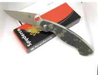 มีดพับSPYDERCO มีดสวยคม สำหรับใช้ในชีวิตประจำวัน ด้ามจับลายพราง