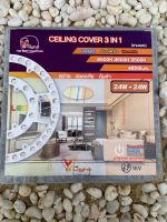 V Light ไส้โคมซาลาเปาแอลอีดี 3 สเต็ป (celing cover 3in1) ขนาด 48 วัตต์  แสงเดย์ไลท์,คลูไวท์,วอมไวท์