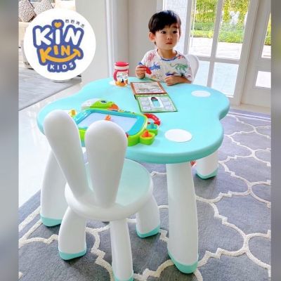 🔥💥Kinkinkids Rabbit table set โต๊ะเก้าอี้เด็ก ชุดโต๊ะเขียนหนังสือเด็ก รุ่นน้องอคิณ