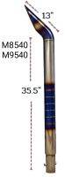 ท่อรถไถซิ่ง ท่อไอเสีย สแตนเลส 304 รถไถคูโบต้า M8540-M9540​