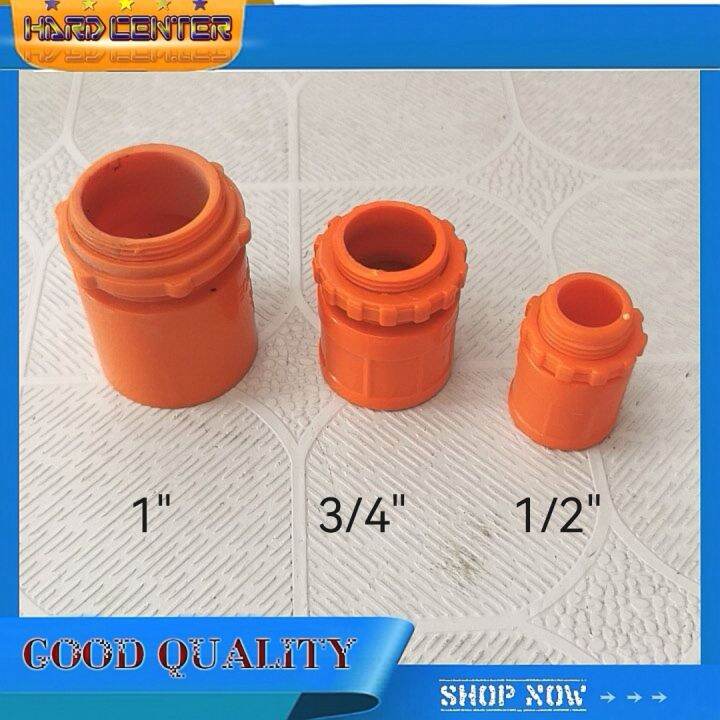 Ecodex Orange Pvc Rigid Electrical Conduits With Locknut 1/2, 3/4, 1